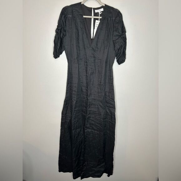 FRAME Shirred-Sleeve Maxi Dress NWT - Picture 5 of 7
